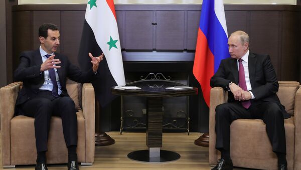 الرئيس فلاديمير بويتن يستقبل الرئيس بشار الأسد في سوتشي، روسيا 17 مايو/ أيار 2017 - سبوتنيك عربي
