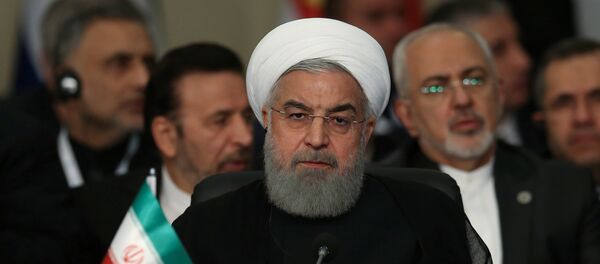 الرئيس الإيراني حسن روحاني في القمة العربية الإسلامية في تركيا، 18 مايو/أيار 2018 - سبوتنيك عربي