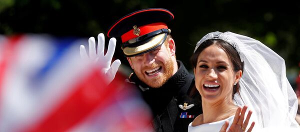 ميغان ماركل ونجل ولي العهد البريطاني الأميرهاري في حفل زفافهما الملكي، 19 مايو/أيار 2018 - سبوتنيك عربي