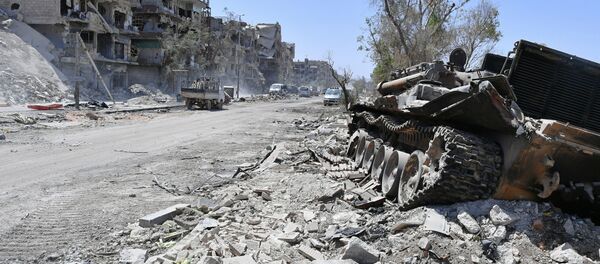 مخيم اليرموك بعد التحرير، جنوب دمشق، سوريا مخيم اليرموك بعد التحرير، جنوب دمشق، سوريا - سبوتنيك عربي