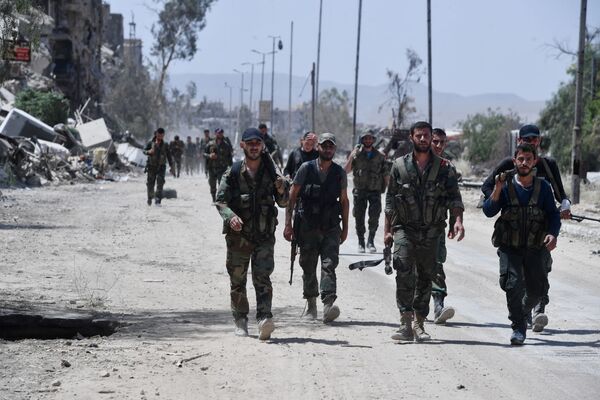 مخيم اليرموك بعد التحرير، جنوب دمشق، سوريا - سبوتنيك عربي