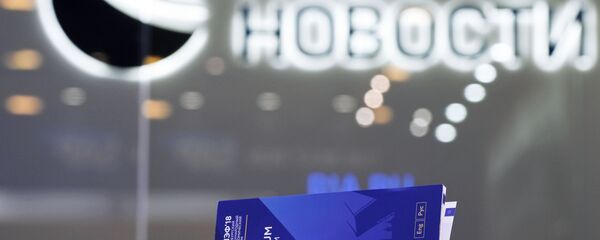 جناح وكالة الأنباء الروسية ريا نوفوستي في منتدى سان بطرسبورغ الاقتصادي الدولي 2018 (24-26 مايو/ أيار) - سبوتنيك عربي