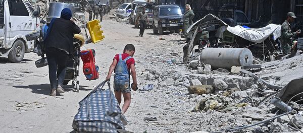 مخيم اليرموك بعد تحريره من إرهابيي تنظيم داعش، سوريا - سبوتنيك عربي