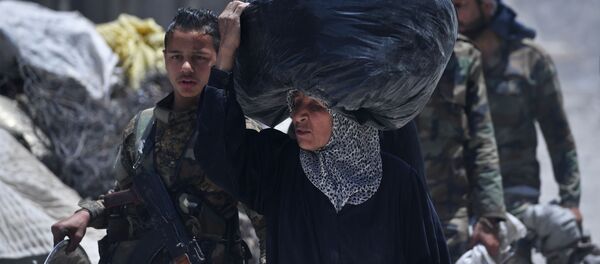 مخيم اليرموك بعد تحريره من إرهابيي تنظيم داعش، سوريا - سبوتنيك عربي