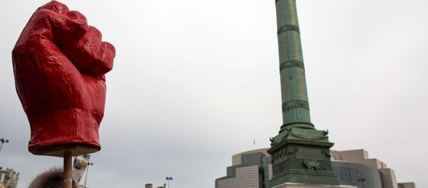 احتجاجات ضد الإصلاحات الاقتصادية للرئيس الفرنسي إيمانويل ماركون في باريس، فرنسا - سبوتنيك عربي