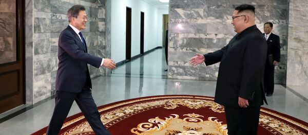 اللقاء الثاني لزعيم كوريا الشمالية كيم جونغ أون ورئيس كوريا الجنوية مون جيه-إن، 26 مايو/ أيار 2018 - سبوتنيك عربي