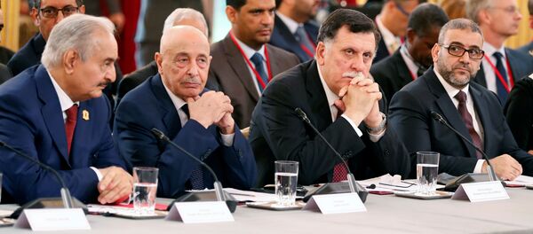 خليفة حفتر  وفايز السراج وعقيلة صالح وخالد المشري - سبوتنيك عربي