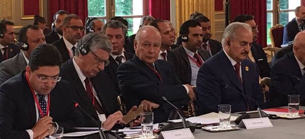 أحمد أبو الغيط في مؤتمر باريس الخاص بليبيا أحمد أبو الغيط في مؤتمر باريس الخاص بليبيا - سبوتنيك عربي