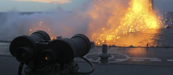 الطراد الأميرال كوزنيتسوف خلال تنفيذ المهام العسكرية في البحر المتوسط الطراد الأميرال كوزنيتسوف خلال تنفيذ المهام العسكرية في البحر المتوسط - سبوتنيك عربي