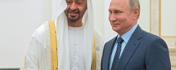 الرئيس بوتين مع أمير أبو ظبي محمد بن زايد آل نهيان الرئيس بوتين مع أمير أبو ظبي محمد بن زايد آل نهيان - سبوتنيك عربي