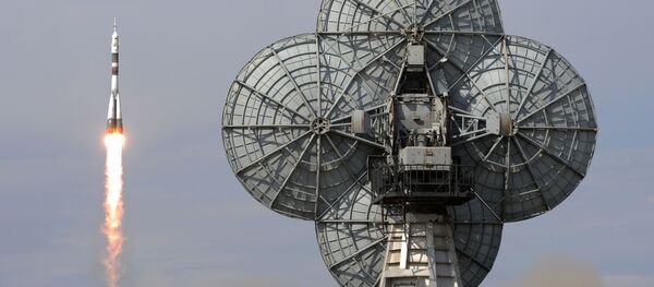 إطلاق مركبة الفضاء سويوز إم إس - 09 من قاعدة بايكونور في كازاخستان التي تحمل طاقم البعثة the ISS Expedition 56-57 - سبوتنيك عربي