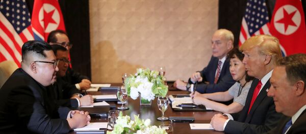 الاجتماع الموسع في قمة ترامب وكيم جونغ أون - سبوتنيك عربي