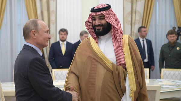 بوتين خلال لقائه ولي العهد السعودي محمد بن سلمان - سبوتنيك عربي