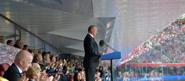 الرئيس الروسي فلاديمير بوتين يفتتح مونديال 2018 - سبوتنيك عربي