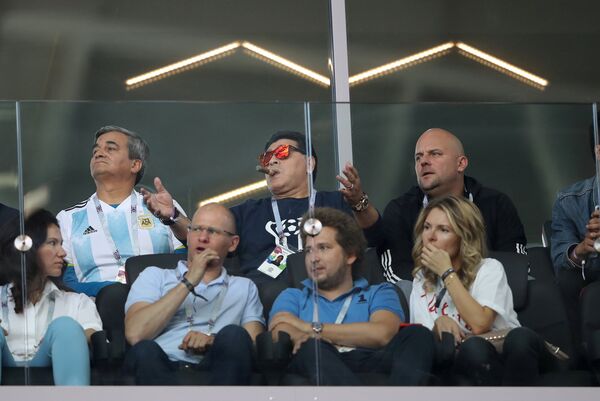 مارادونا في مباراة الأرجنتين - سبوتنيك عربي