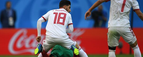 منتخب المغرب أمام المنتخب الإيراني في بطولة كأس العالم 2018 في روسيا منتخب المغرب أمام المنتخب الإيراني في بطولة كأس العالم 2018 في روسيا - سبوتنيك عربي