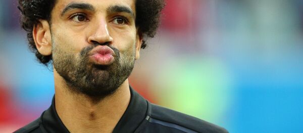 اللعب المصري محمد صلاح في مباراة روسيا ومصر - سبوتنيك عربي