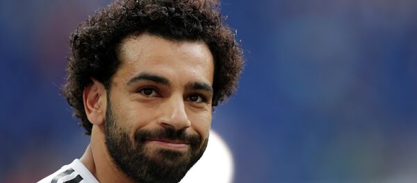 محمد صلاح خلال مباراة مصر والسعودية في كأس العالم، 25 يونيو/حزيران 2018 - سبوتنيك عربي