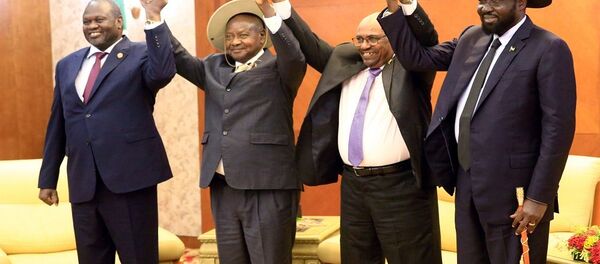 اجتماع البشير مع سلفاكير ومشار بشأن جنوب السودان - سبوتنيك عربي