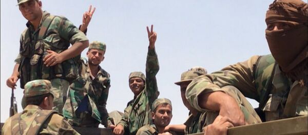 قوات الجيش السوري في محافظة درعا، على الحدود السورية الأردنية، سوريا، الأردن - سبوتنيك عربي