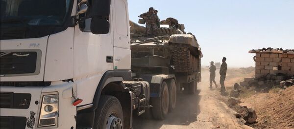 قوات الجيش السوري في محافظة درعا، على الحدود السورية الأردنية، سوريا، الأردن - سبوتنيك عربي