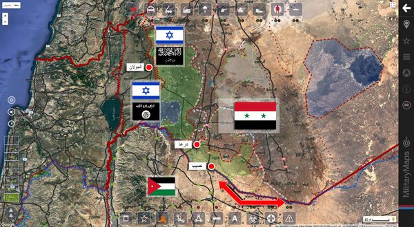خريطة عن أخر المستجدات الميدانية عن معبر النصيب - سبوتنيك عربي