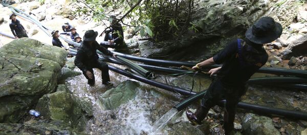 عمليات البحث والإنقاذ، الأطفال العالقين في الكهف، أطفال الكهف، تايلاند 7 يوليو/ تموز 2018 - سبوتنيك عربي