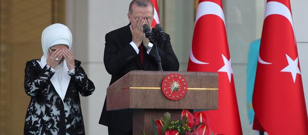 الرئيس أردوغان خلال حفل تنصيبه رئيسا لتركيا - سبوتنيك عربي