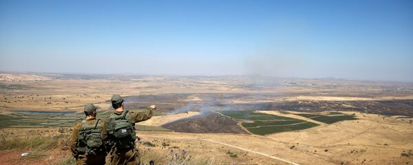 جنود من إسرائيل ينظرون إلى الجانب السوري من الجولان المحتل جنود من إسرائيل ينظرون إلى الجانب السوري من الجولان المحتل - سبوتنيك عربي