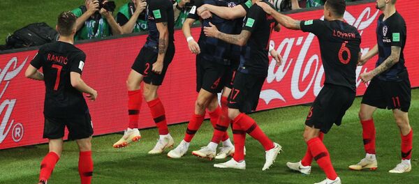 احتفال لاعبي كرواتيا بهدف التعادل - سبوتنيك عربي