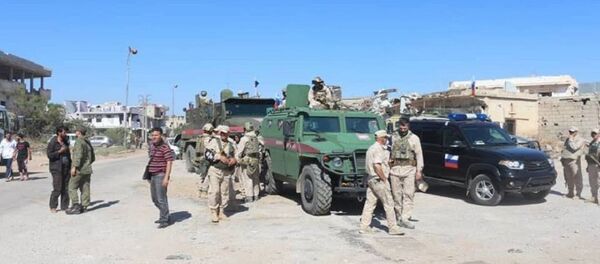 درعا - الشرطة العسكرية الروسية في بلدة النعيمة - سبوتنيك عربي