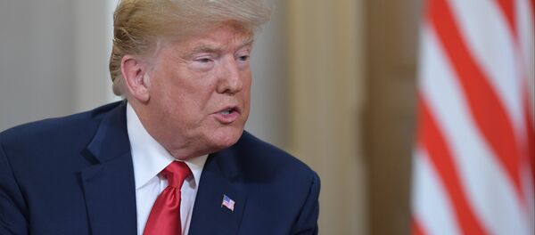 الرئيس الأمريكي دونالد ترامب في القصر الرئاسي الفنلندي في هلسنكي - سبوتنيك عربي