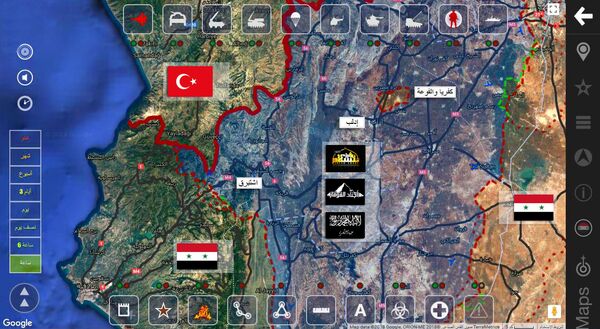 خريطة تبين توضع بلدات كفرية والفوعة واشتبرق في ريف إدلب خريطة تبين توضع بلدات كفرية والفوعة واشتبرق في ريف إدلب - سبوتنيك عربي