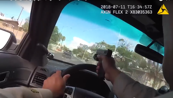 شرطي يطلق النار عبر الزجاج الأمامي من السيارة كما الأفلام الهوليودية - سبوتنيك عربي