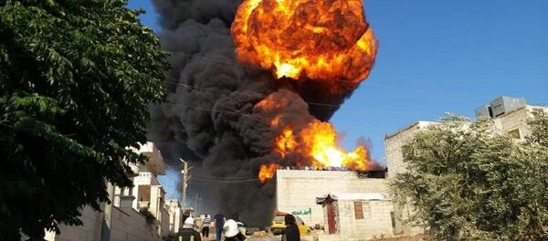 انفجار معمل للكلور في مناطق الإرهابيين في إدلب السورية - سبوتنيك عربي