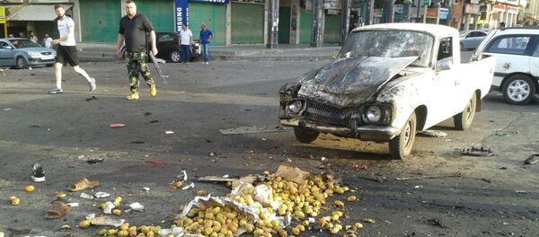 آثار الانفجار الانتحاري في السويداء في سوريا يوم 25 تموز/يوليو - سبوتنيك عربي