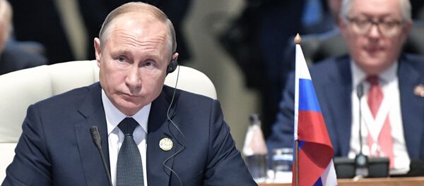 الرئيس الروسي فلاديمير بوتين خلال قمة بريكس لعام 2018 - سبوتنيك عربي