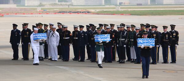 رفات جنود أمريكيين قتلوا خلال الحرب الكورية. رفات جنود أمريكيين قتلوا خلال الحرب الكورية. - سبوتنيك عربي