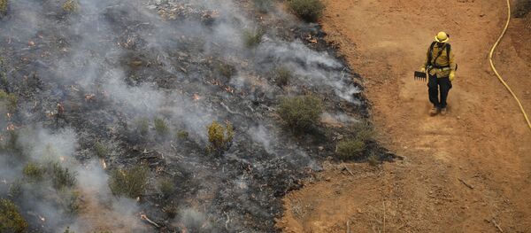 حريق بالقرب من ريدينغ، كاليفورنيا 28 يوليو/ تموز 2018 - سبوتنيك عربي