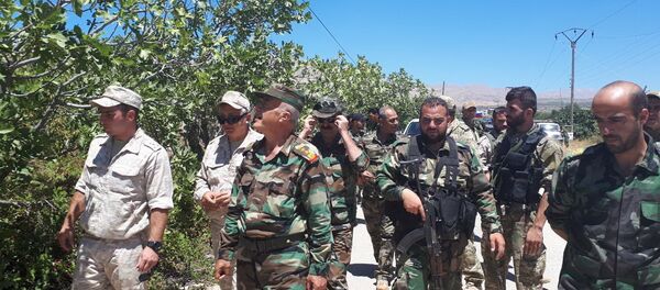 انتشار الجيش السوري في قرى شمال محافظة القنيطرة، عائدا إلى مواقعه التي كان ينتشر فيها ضمن منطقة فض الاشتباك في الجولان عام 2011 - سبوتنيك عربي