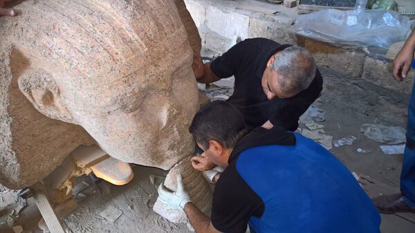 رأس تمثال الملك سنوسرت الأول  - سبوتنيك عربي