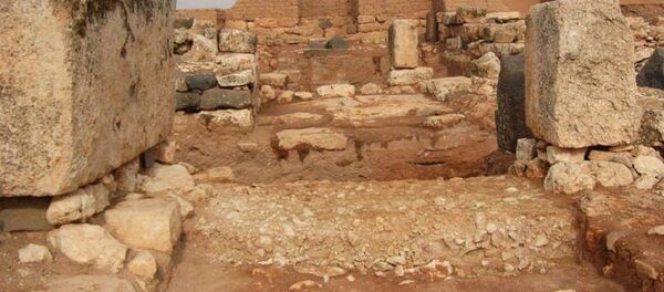 الواجهة الأمامية ومدخل معبد عشتار الأثري في إدلب (1600-1900 قبل الميلاد) - سبوتنيك عربي