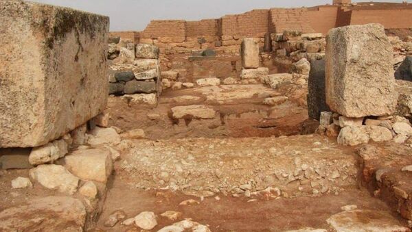 الواجهة الأمامية ومدخل معبد عشتار الأثري في إدلب (1600-1900 قبل الميلاد) - سبوتنيك عربي