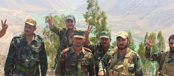 انتشار عناصر الجيش في المخافر الحدودية على طول وادي اليرموك الفاصل بين سوريا والأردن جنوب بلدة القصير انتشار عناصر الجيش في المخافر الحدودية على طول وادي اليرموك الفاصل بين سوريا والأردن جنوب بلدة القصير - سبوتنيك عربي