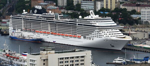 السفبنة الضخمة MSC Splendida  في ميناء المحطة البحرية في فلاديفوستوك - سبوتنيك عربي