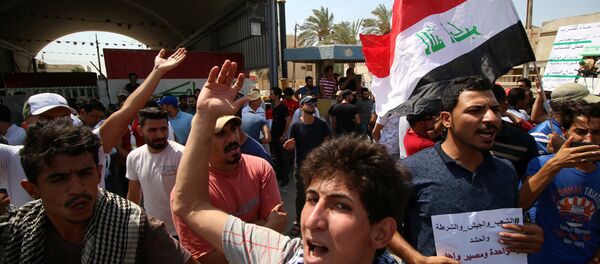 احتجاجات في البصرة، العراق 1 أغسطس/ آب 2018 - سبوتنيك عربي