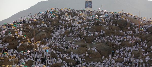 حجاج يتوافدون إلى جبل عرفة لأداء الركن الأعظم من الحج الوقوف بعرفة، السعودية 20 أغسطس/ آب 2018 حجاج يتوافدون إلى جبل عرفة لأداء الركن الأعظم من الحج الوقوف بعرفة، السعودية 20 أغسطس/ آب 2018 - سبوتنيك عربي
