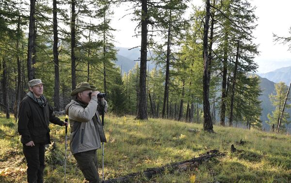 الرئيس الروسي فلاديمير بوتين خلال عطلته في جمهورية تيفا، روسيا 26 أغسطس/ آب 2018 - سبوتنيك عربي