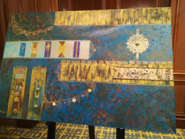 لوحة للفنانة السعودية علياء الدقس  - سبوتنيك عربي