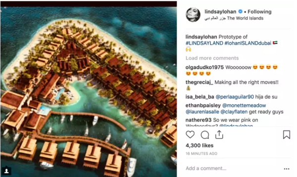 مخطط لجزيرة الممثلة الأمريكية ليندسي لوهان في دبي - سبوتنيك عربي